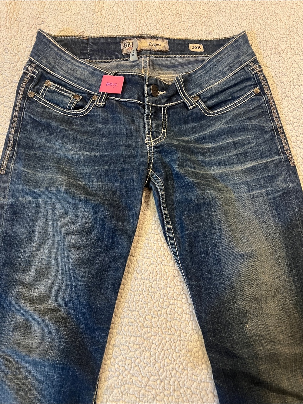 BKE STELLA Women’s Boot Cut Jeans in Dark Blue Wash